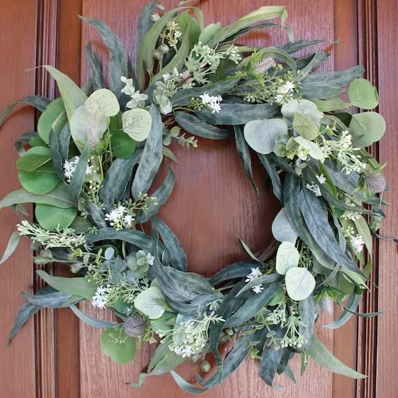 Eucalyptus and Thistle Wreath