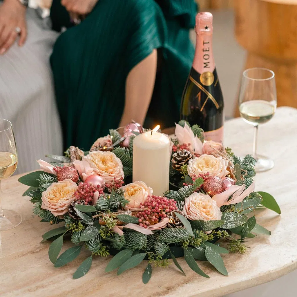 Floral Pink-Themed Centerpieces 