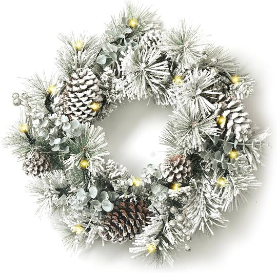 Frozen Pine Wreath