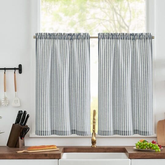 Kitchen Curtains with Stripes