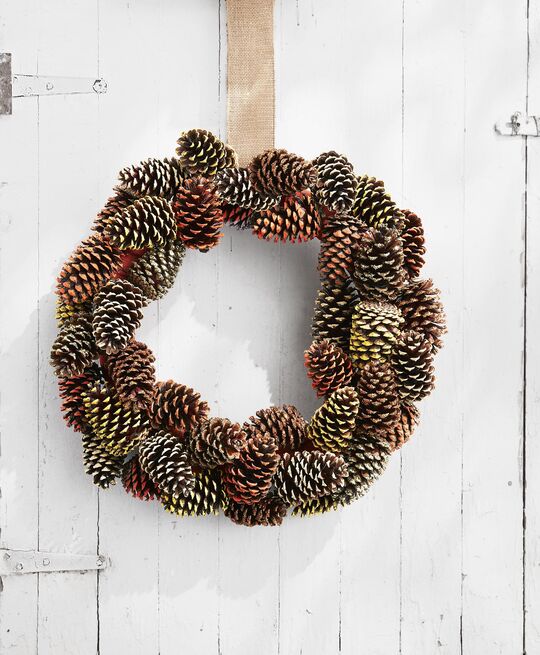 Metallic Pine Cone Wreath