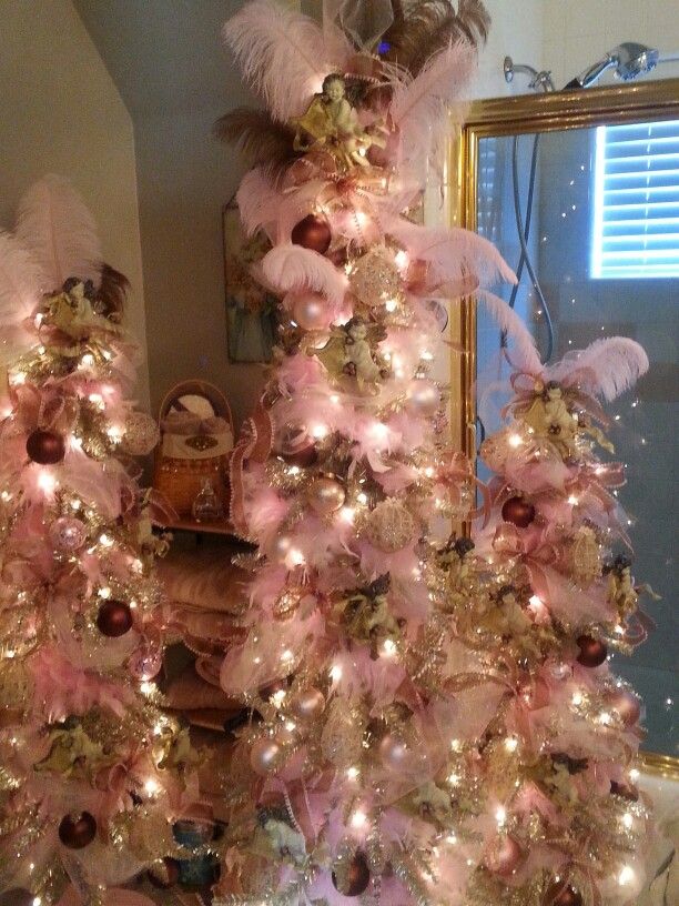 Pink Feather Boa Wrapped Around the Tree