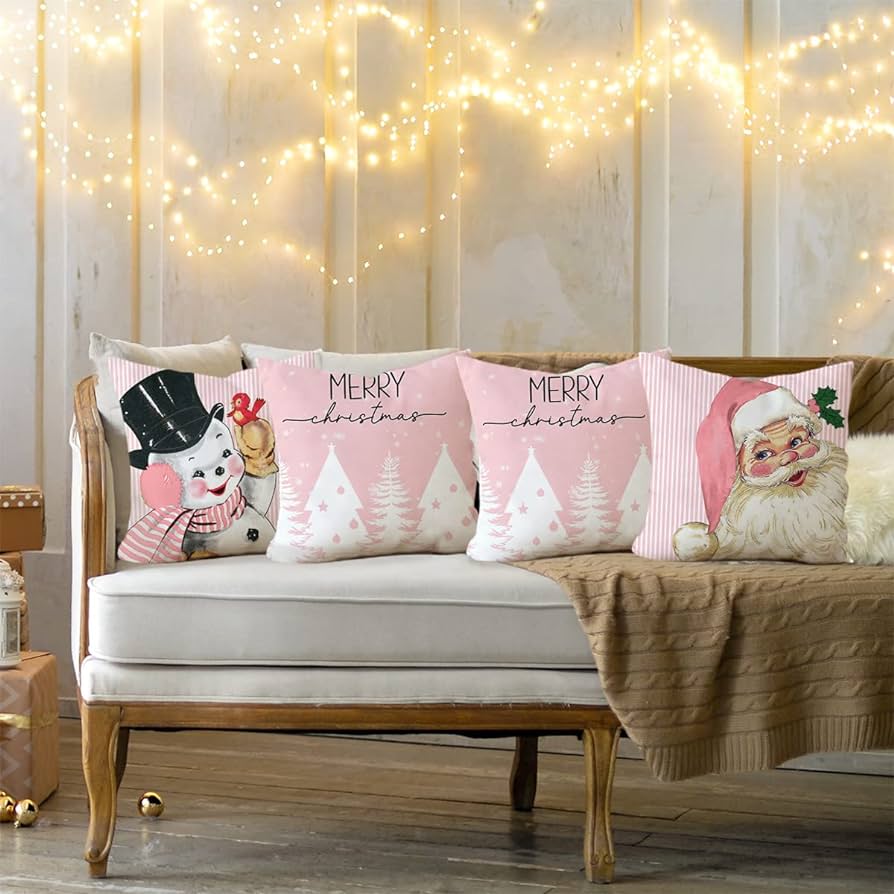 Pink-Themed Throw Pillows for Sofas or Chairs