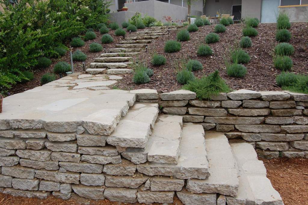 Recycled Material Retaining Wall