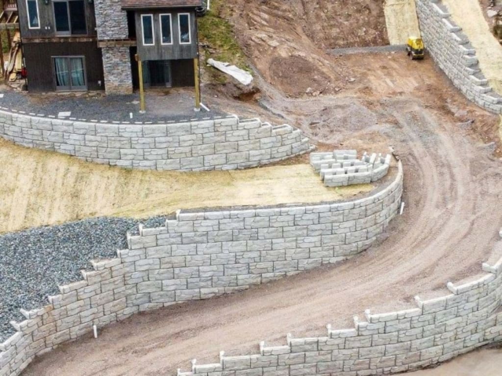 Step-Downs for Retaining Wall
