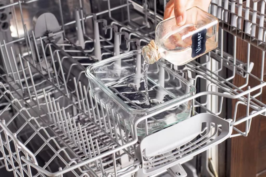 Adding Vinegar to clean the Dishwasher