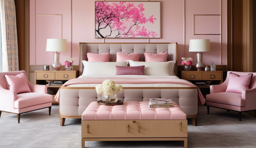 Barbiecore style bedroom