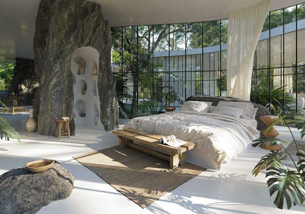 Biophilic bedroom design