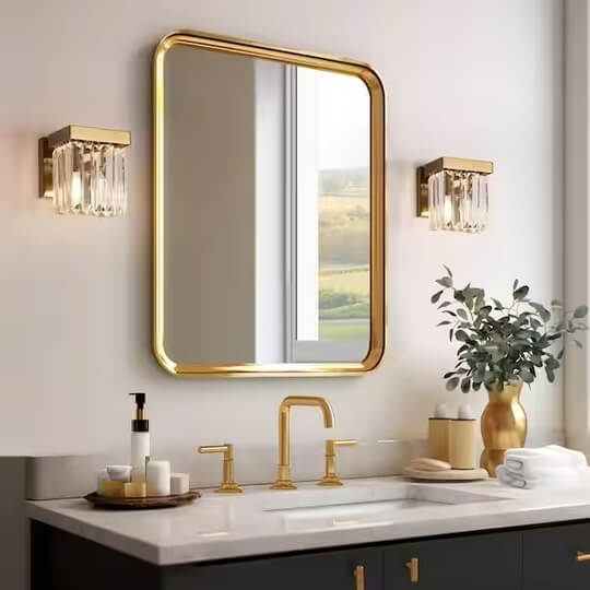 Brass lights for bathroom