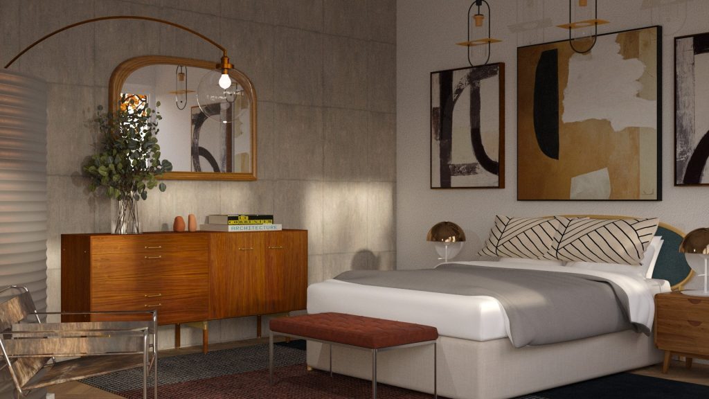Contemporary color palettes bedroom