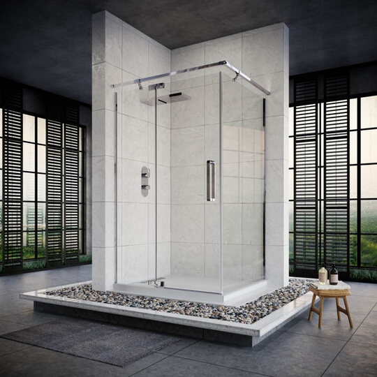 Glass shower bathroom
