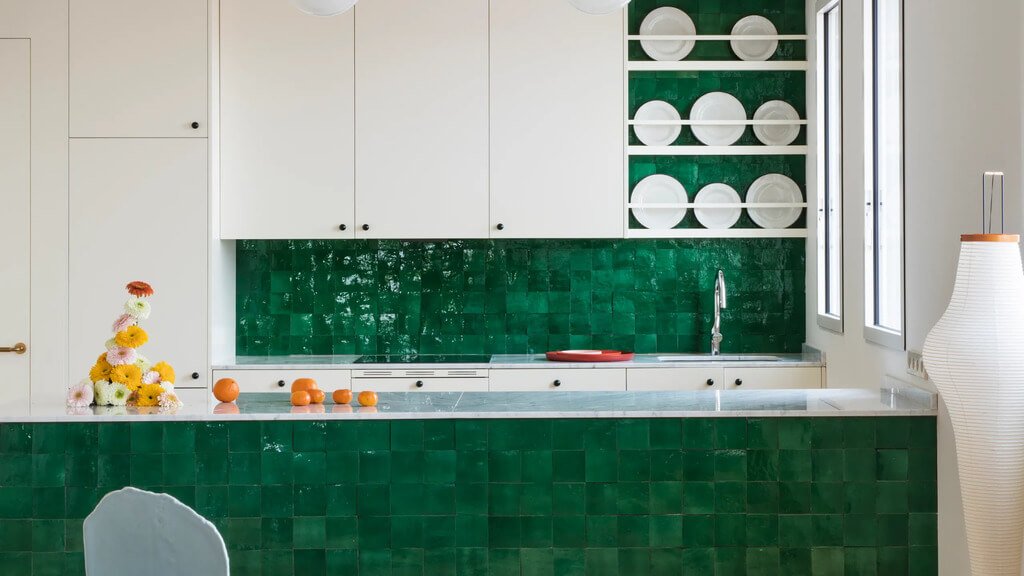 Green Zellige Tiles interior