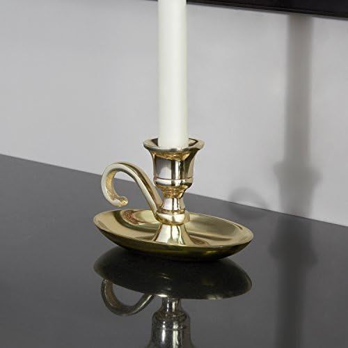 LampLust Candle Stick Holder Vintage Brass Plated Candlestick Holder