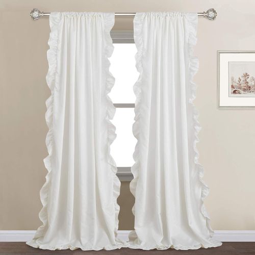 StangH White Ruffle Curtains
