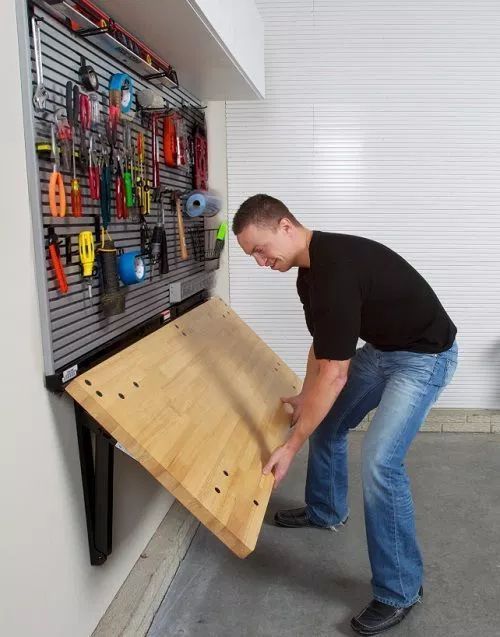 foldable workbench for garage