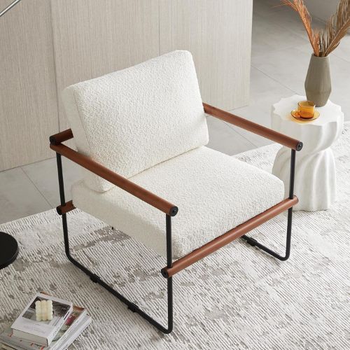 jiexi Modern Boucle Fabric Accent Chair with Arms