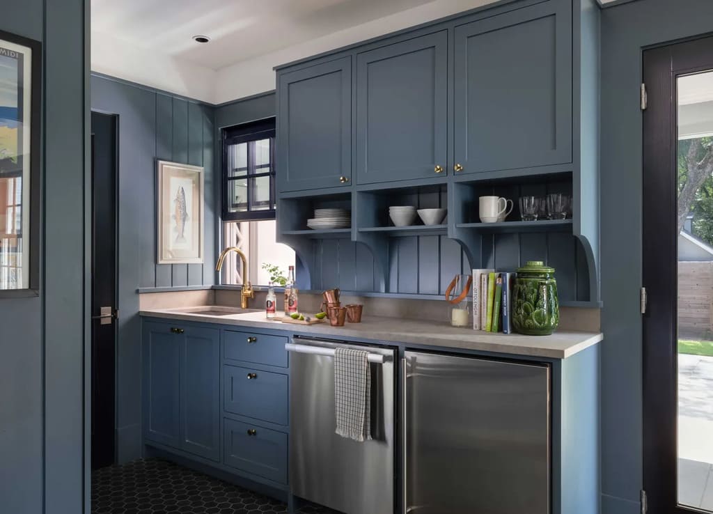 Deep Blue kitchen Cabinets