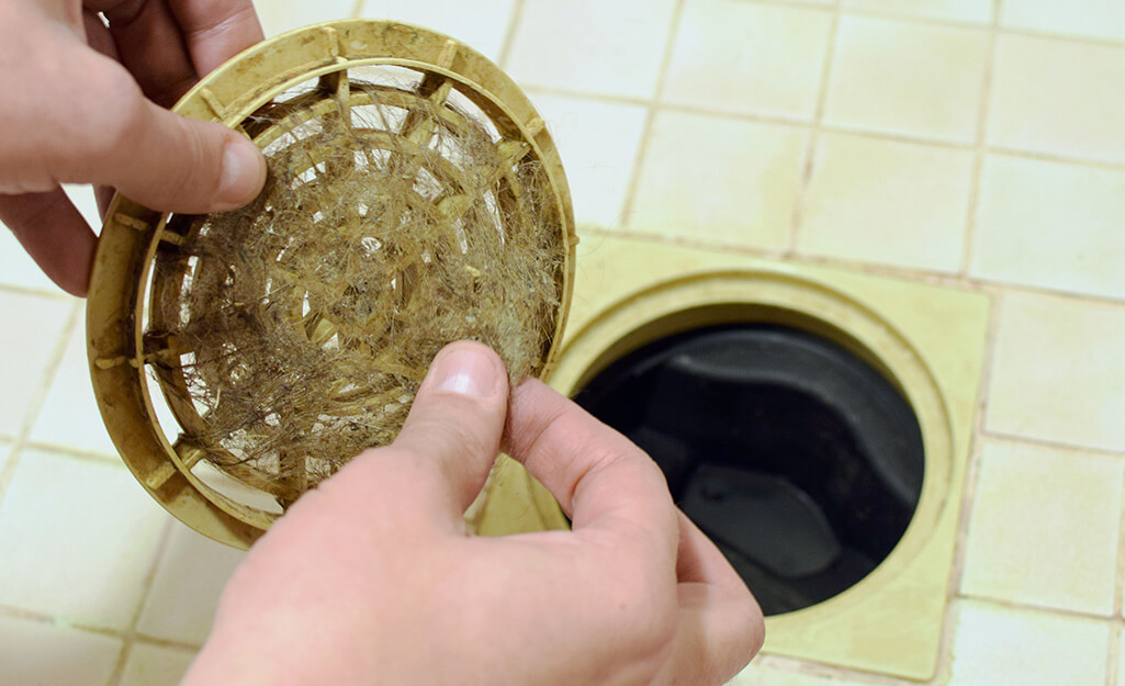 Remove Hair Debris from shower drain