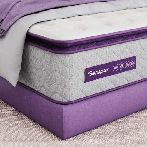 Sersper Hybrid Pillow Top Queen Mattress