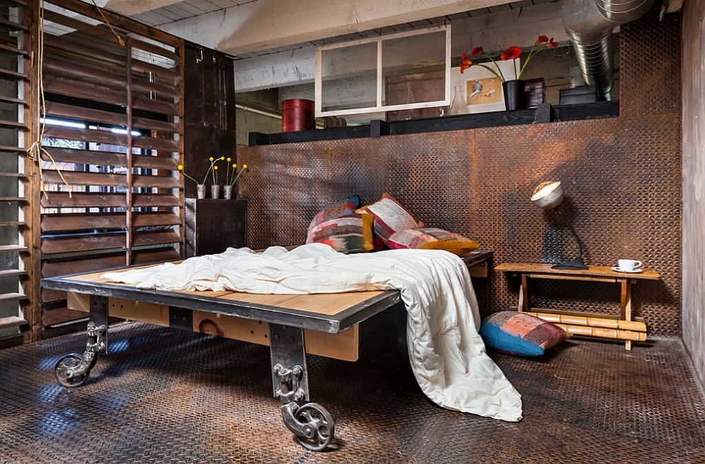 Vintage industrial bedroom 