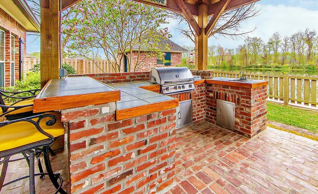 Outdoor Brick Kitchen