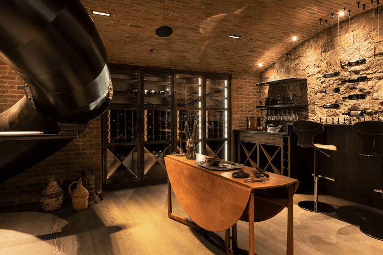 Rustic Retreat Bar basement