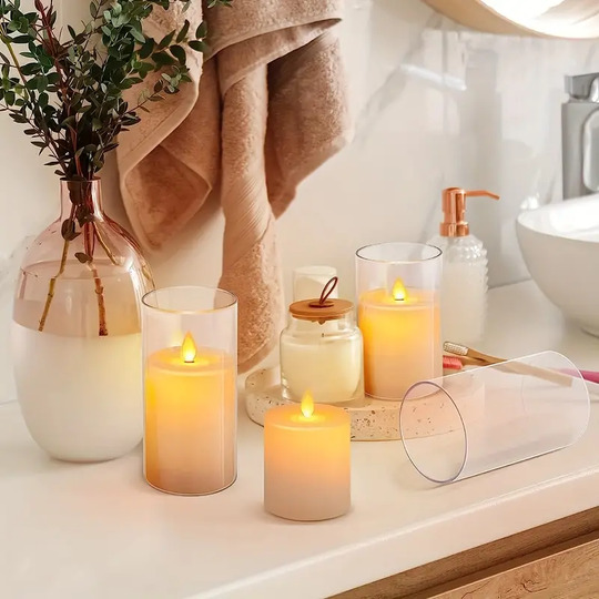 Candles in bathroom